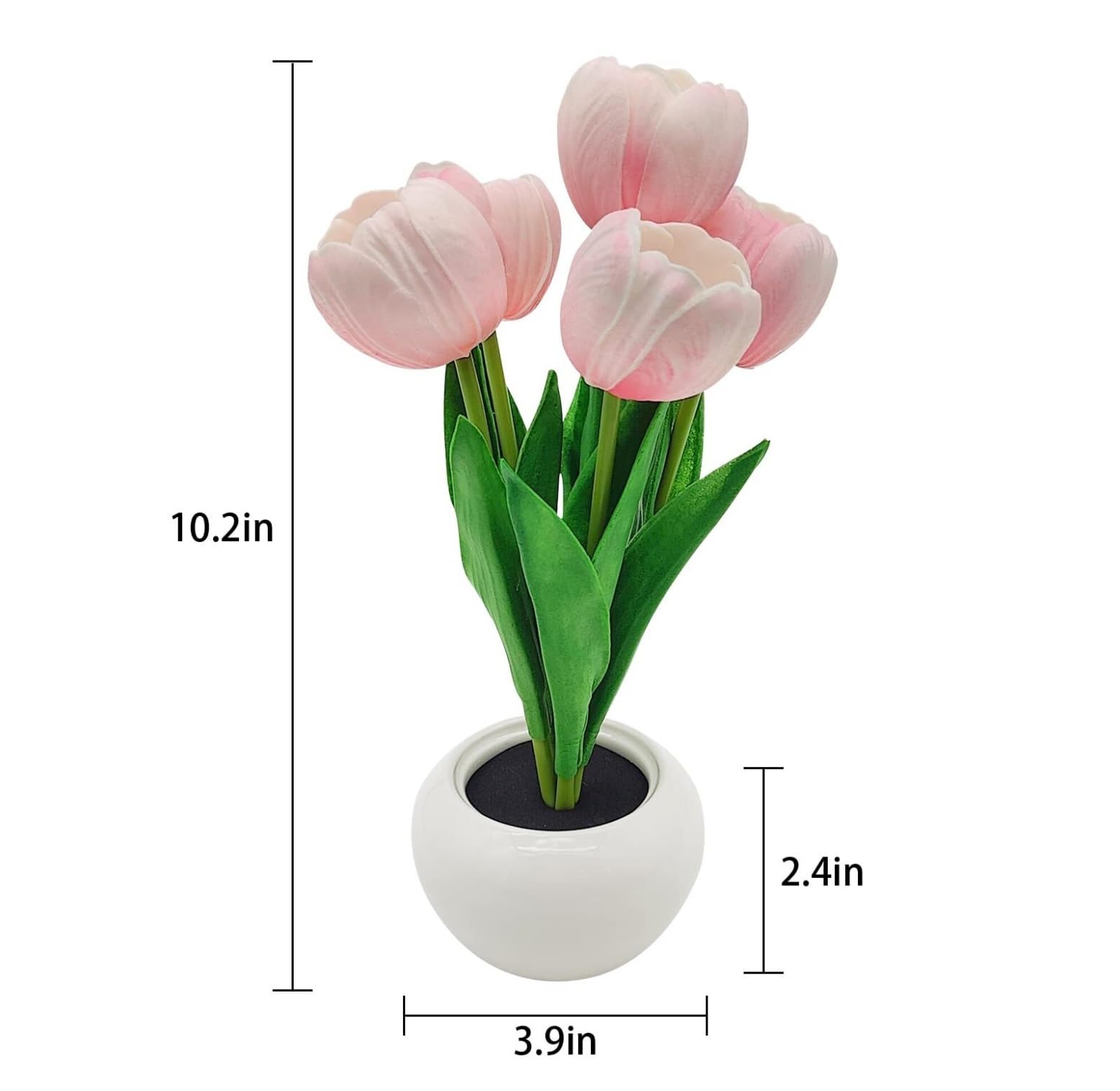 Lampada da Lettura per Camera Lampada Da Tavolo A Forma Di Fiore, Luce Notturna A LED For La Decorazione Del Soggiorno Lampada da Scrivania(White)