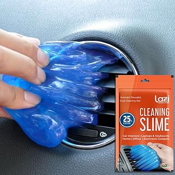 LAZI Blue Multipurpose Car AC Vent Dashboard Interior Dust Dirt Cleaner Cleaning Gel Jelly Putty Kit Accessory for Car Interior PC Laptop Keyboard Electronic Gadgets Cleaning Gel (100 gm)