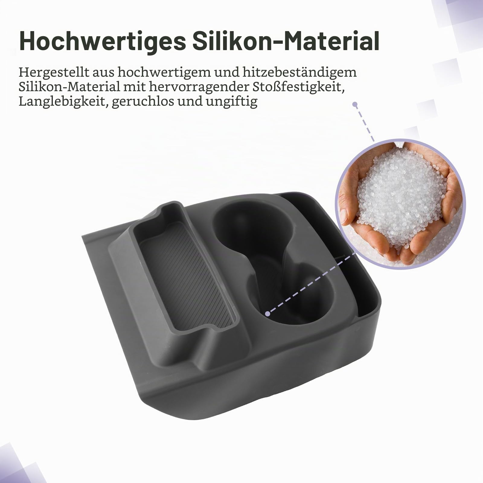 LUWU Kompatibel mit Tesla Model Y Juniper Standard 2025 2026 2027 (Nicht für Premium) Mittelkonsole Getränkehalter Auto Wasserbecherhalter OEM Anti-Rutsch Model Y Zubehör