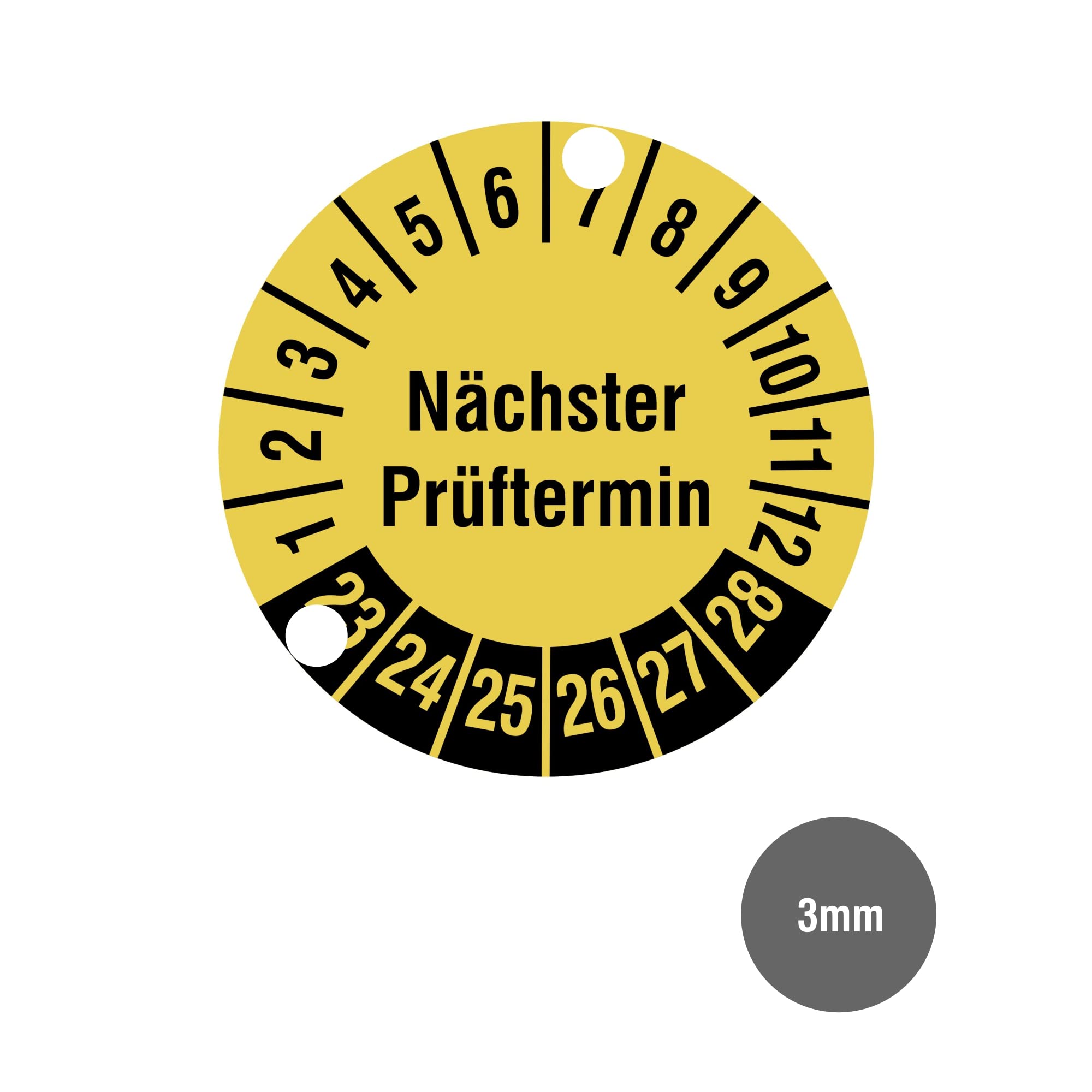 Labelident Lochzange für Prüfplaketten mit runder Kerbform - 3 mm Lochgröße - Kerbzange aus Edelstahl, 48 mm Maultiefe, Kontrollzange