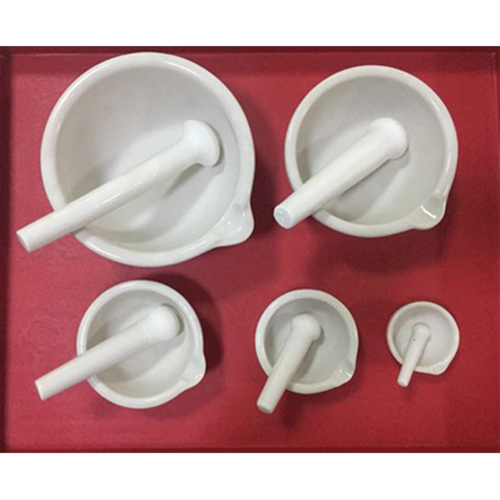 Set Pestello E Mortaio Set di mortaio e pestello in ceramica for uso domestico Ciotole for macinare for spezie da cucina Tè Macinapepe aglio Mini mulini for erbe Mulit Size(130mm)
