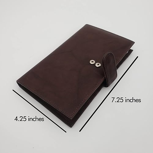Miniatura 3 de ag wallets Cartera larga de cuero genuino para hombre ID 19 de seguridad para tarjeta de crédito, Marrón, Minimalista
