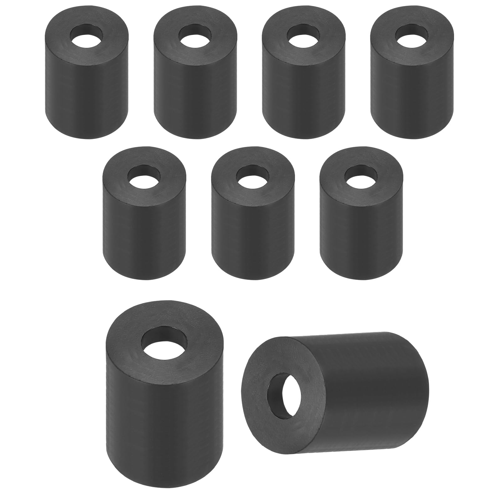 sourcing map 35Pcs Rubber Spacers, 25mm OD, 10mm ID, 10mm Thick Black Round Anti Vibration Rubber Pads Isolation Bushings Washer for Home Cars Boat(0.98" OD x 0.39" ID x 0.39" Thick)