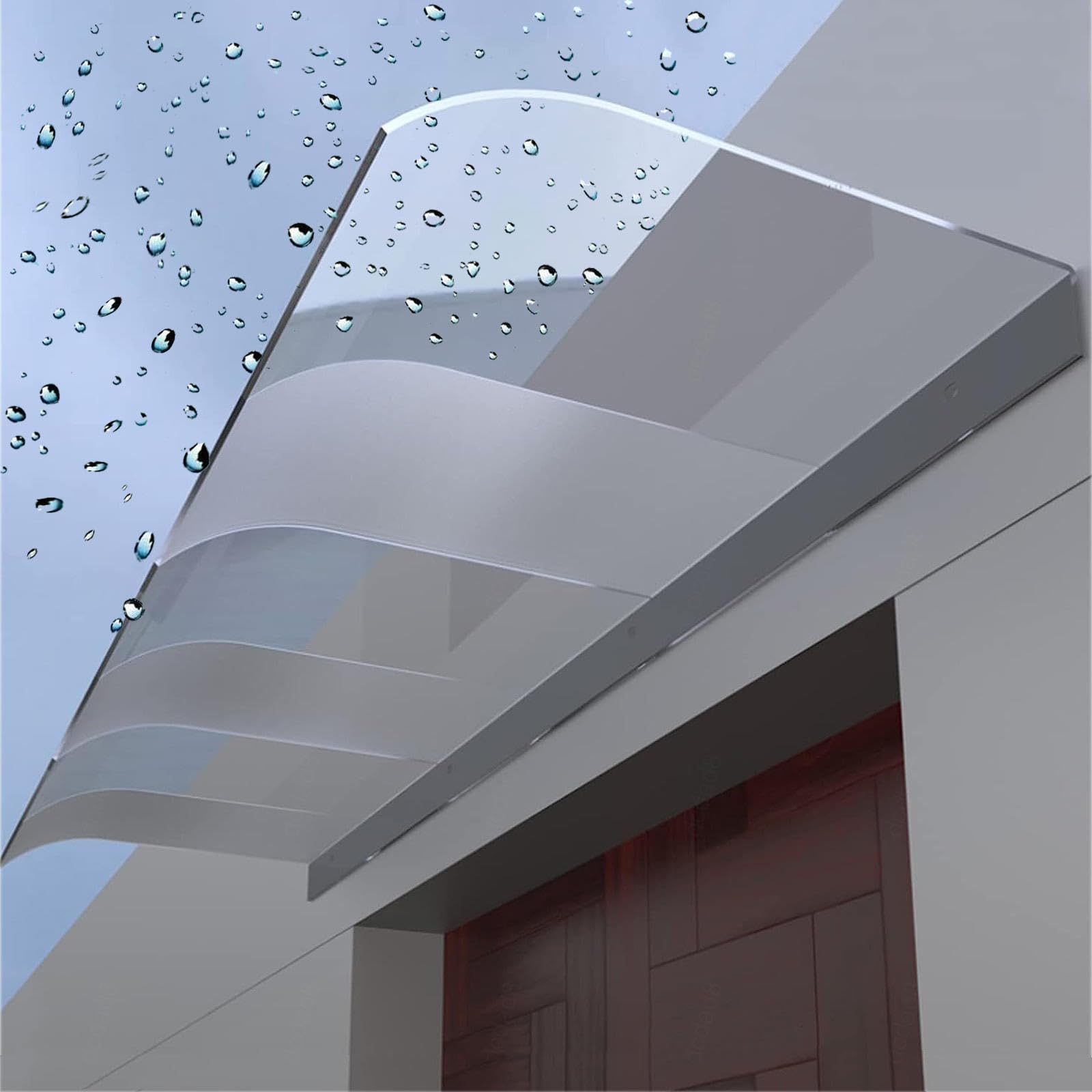 Tettoia impermeabile in polycarte per patio e porte, 50 x 330 cm/40 x 360 cm, resistente alle intemperie