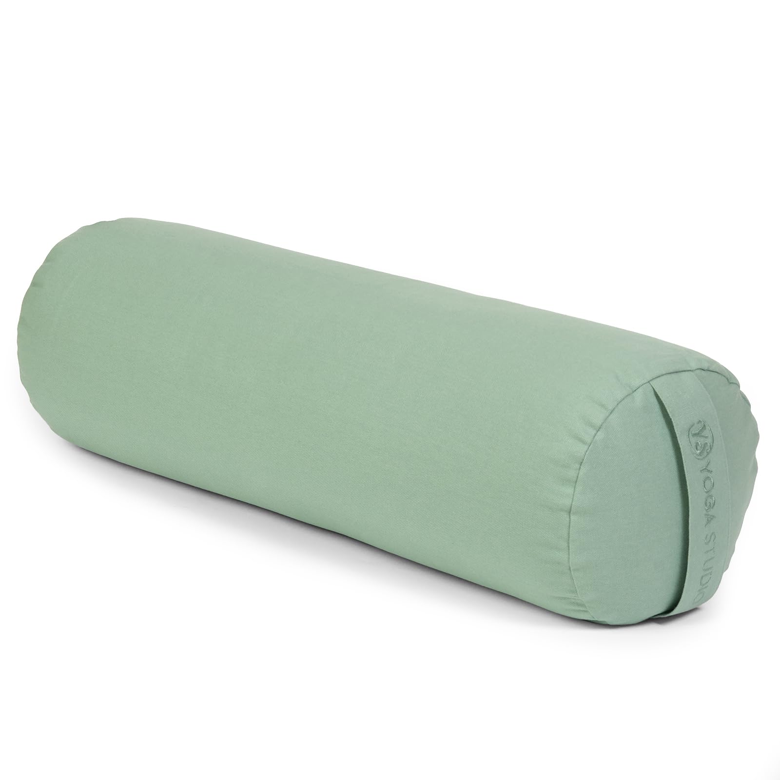 Yoga Studio Lotus - Cuscino in cotone con cerniera YKK, 23 x 61 cm, colore: grano saraceno biologico