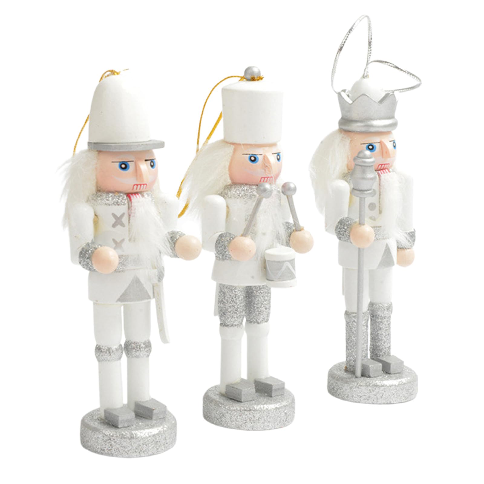 Kalttoy Multipurpose Christmas Nutcrackers Soldiers Sturdy Wood Figures for Seasonal Fireplaces Embellishment Home Decoration Nutcrackers Soldiers