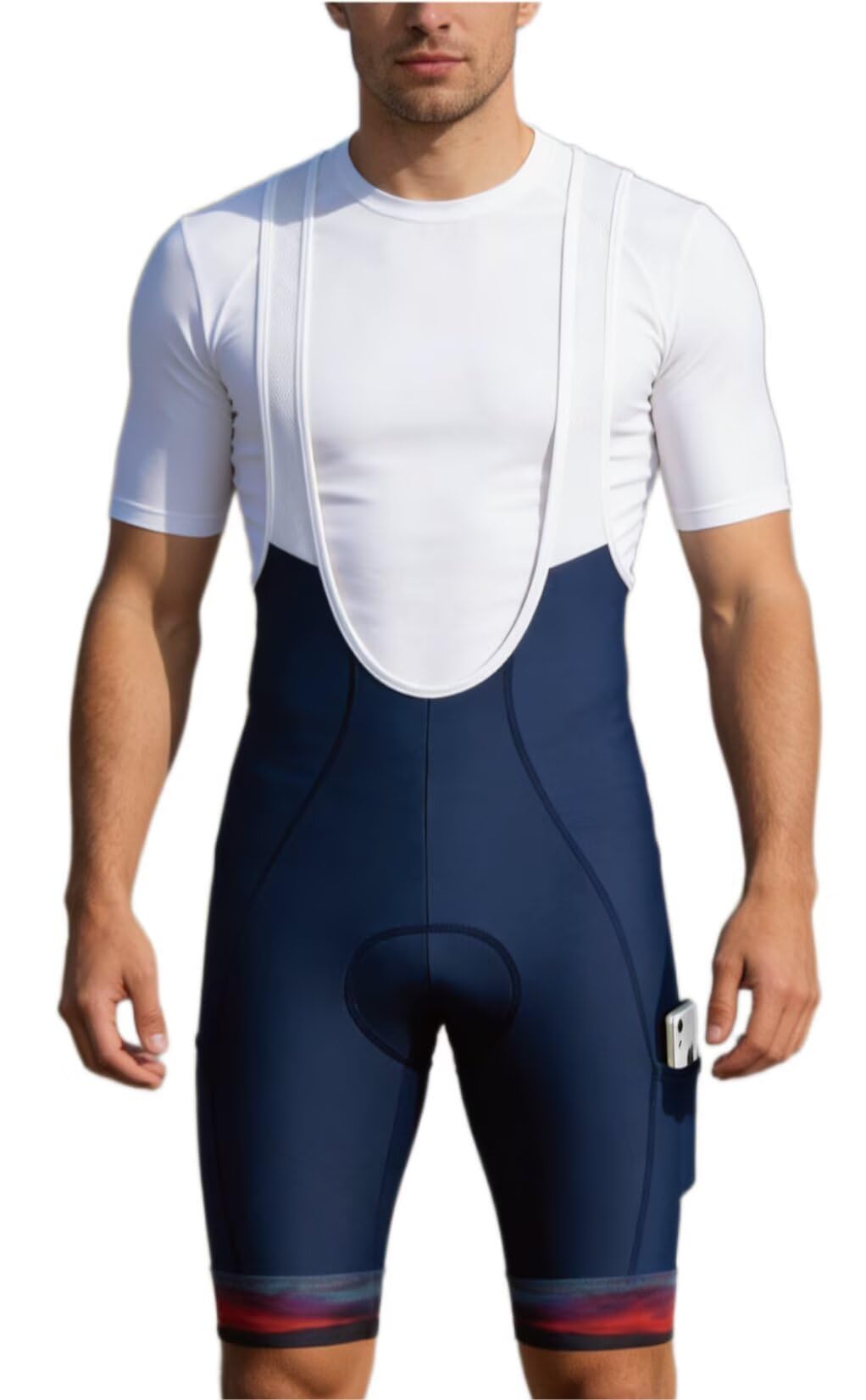 CEROTIPOLAR Cuissard Vélo Homme à Bretelles Longue Distance Gravel Pad Gel Agis Shield 120g/m² UPF50+