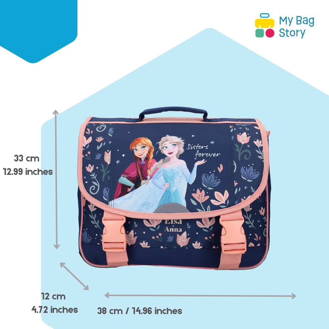 mybagstory - Cartable La Reine des Neiges Fille Bleu 33x12x38 cm