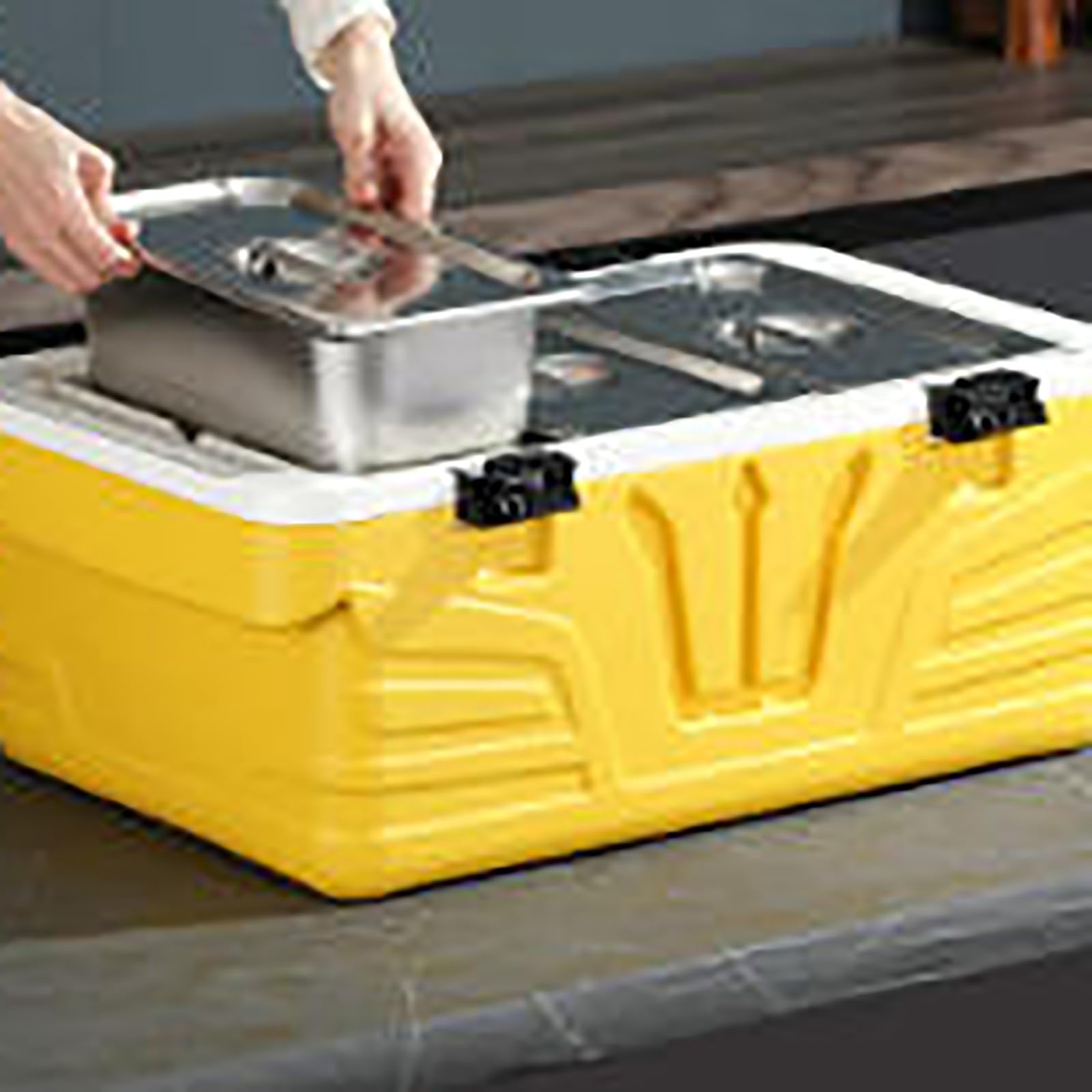 JOSOGO Stainless Steel Insulated Box, Portable Thermal Cooler Box Leakproof for Camping Picnic Travel Food Drinks Storage(3D)