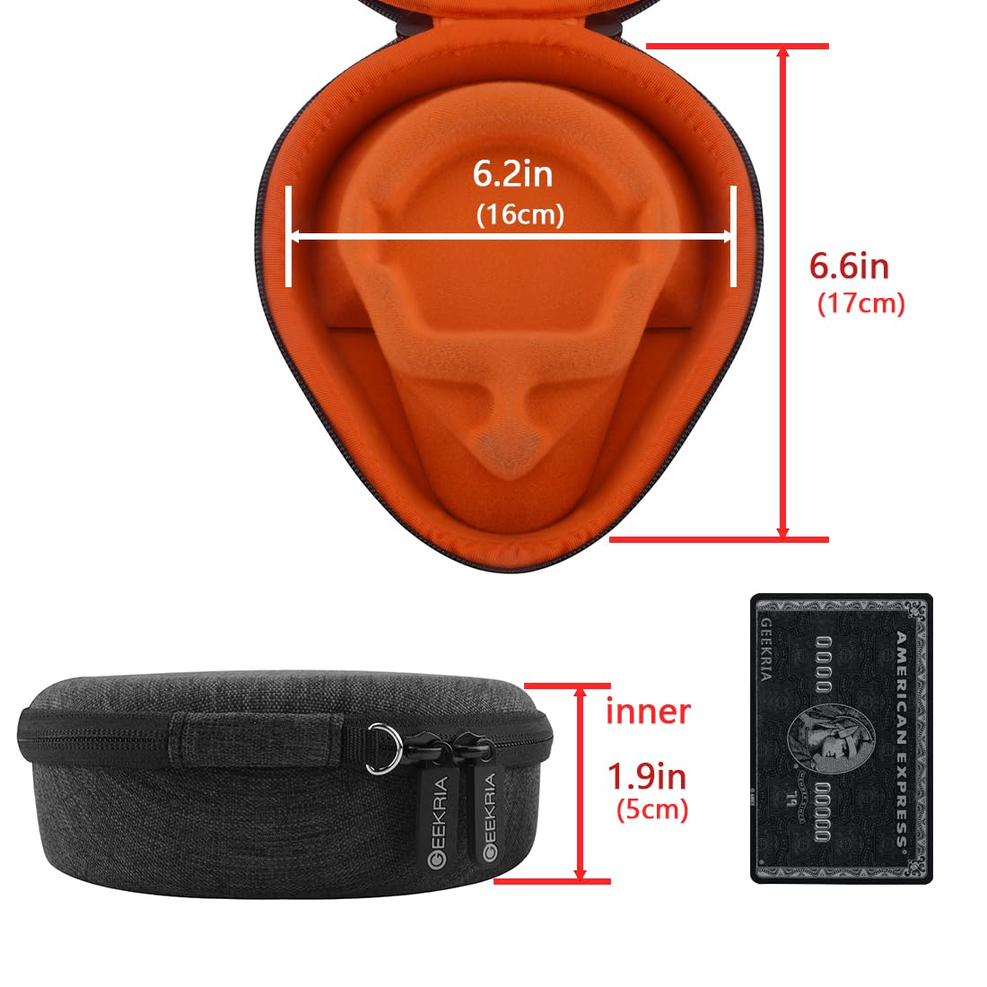 ハードシェルケース 旅行用 ヘッドホンケース 収納ポーチ付き、多機種対応 Amazon | Geekria ケース Sheild ヘッドホンケース 互換性