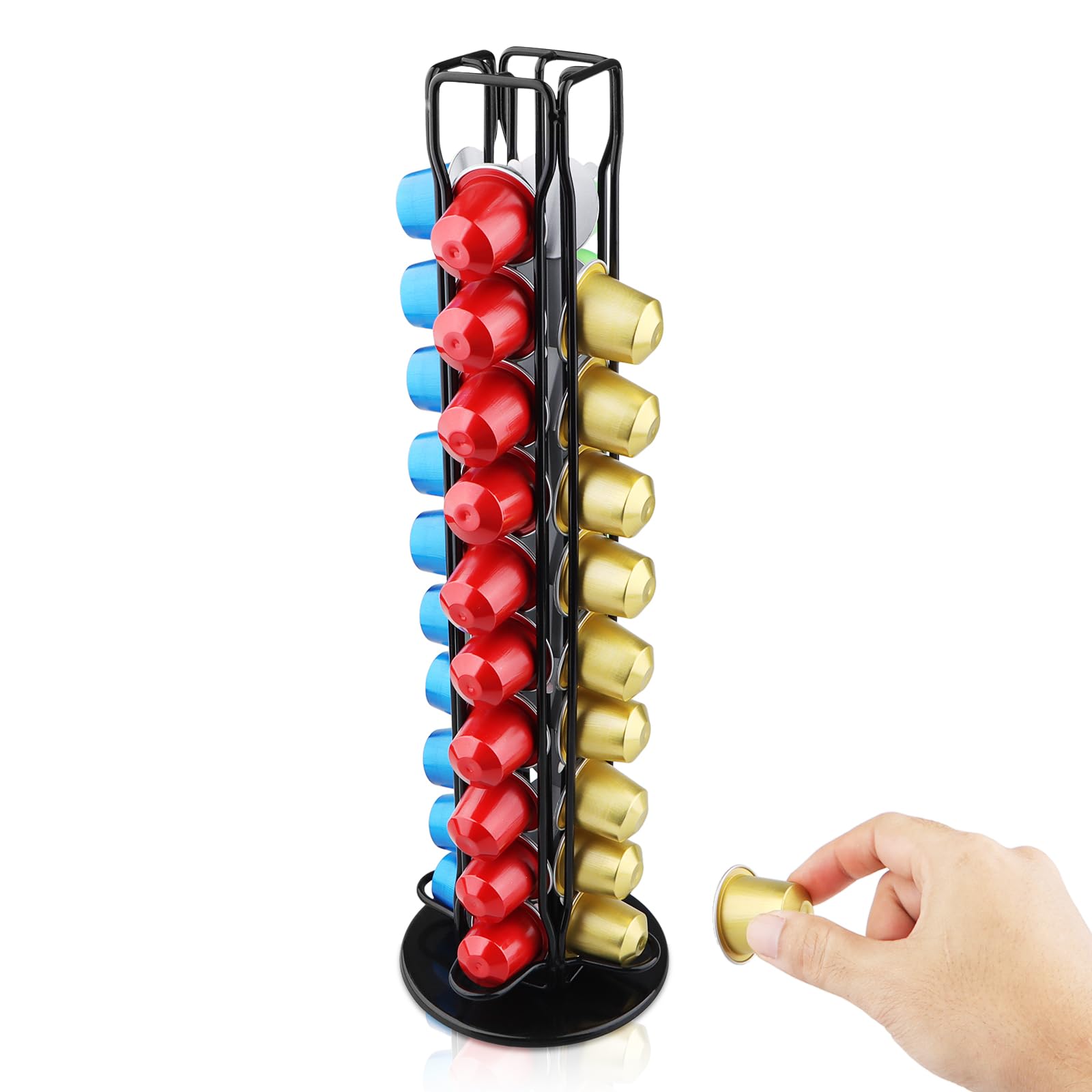 Coffee Pod Holderfor Nespresso Original, 40 Carousel Stand