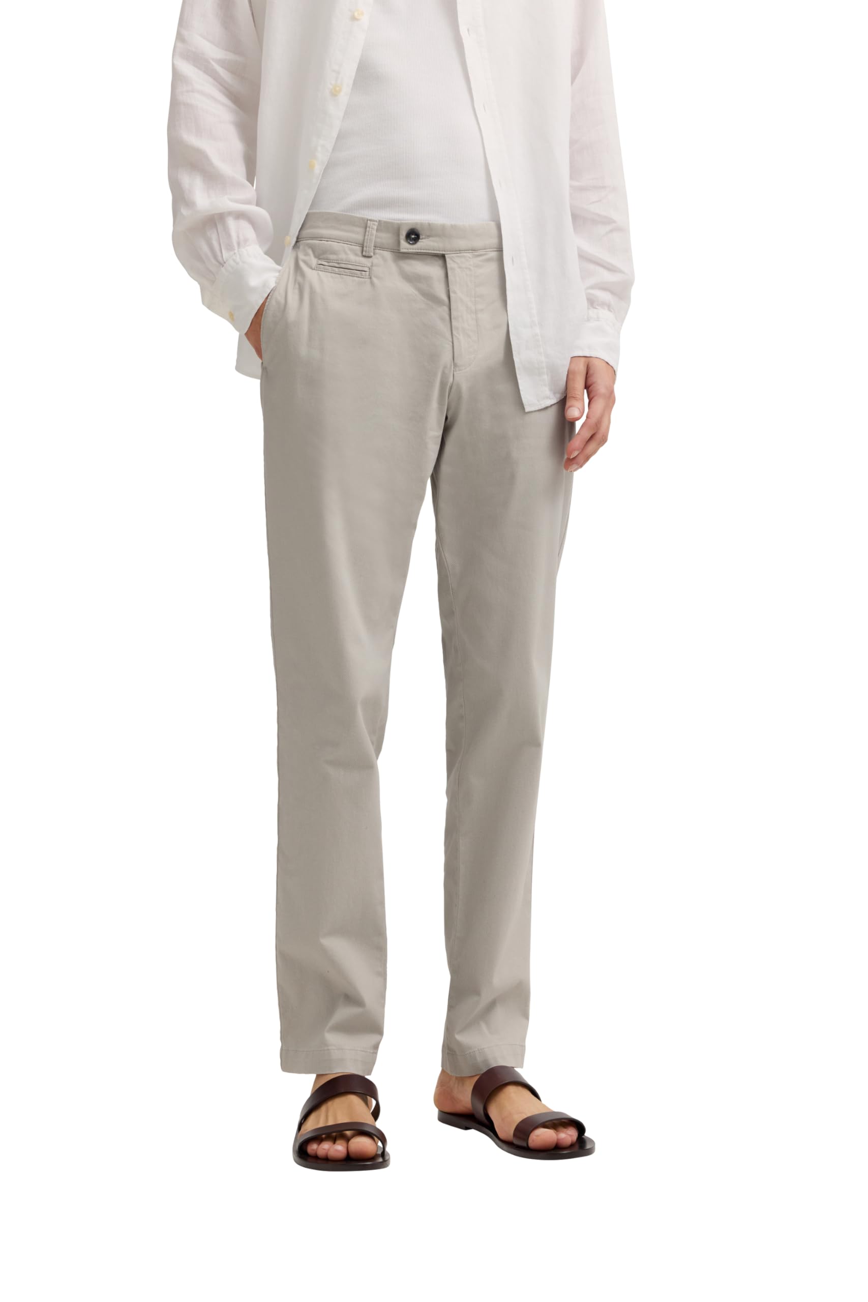 Bugatti Men's Grey Casual Chino Trousers - 34/32