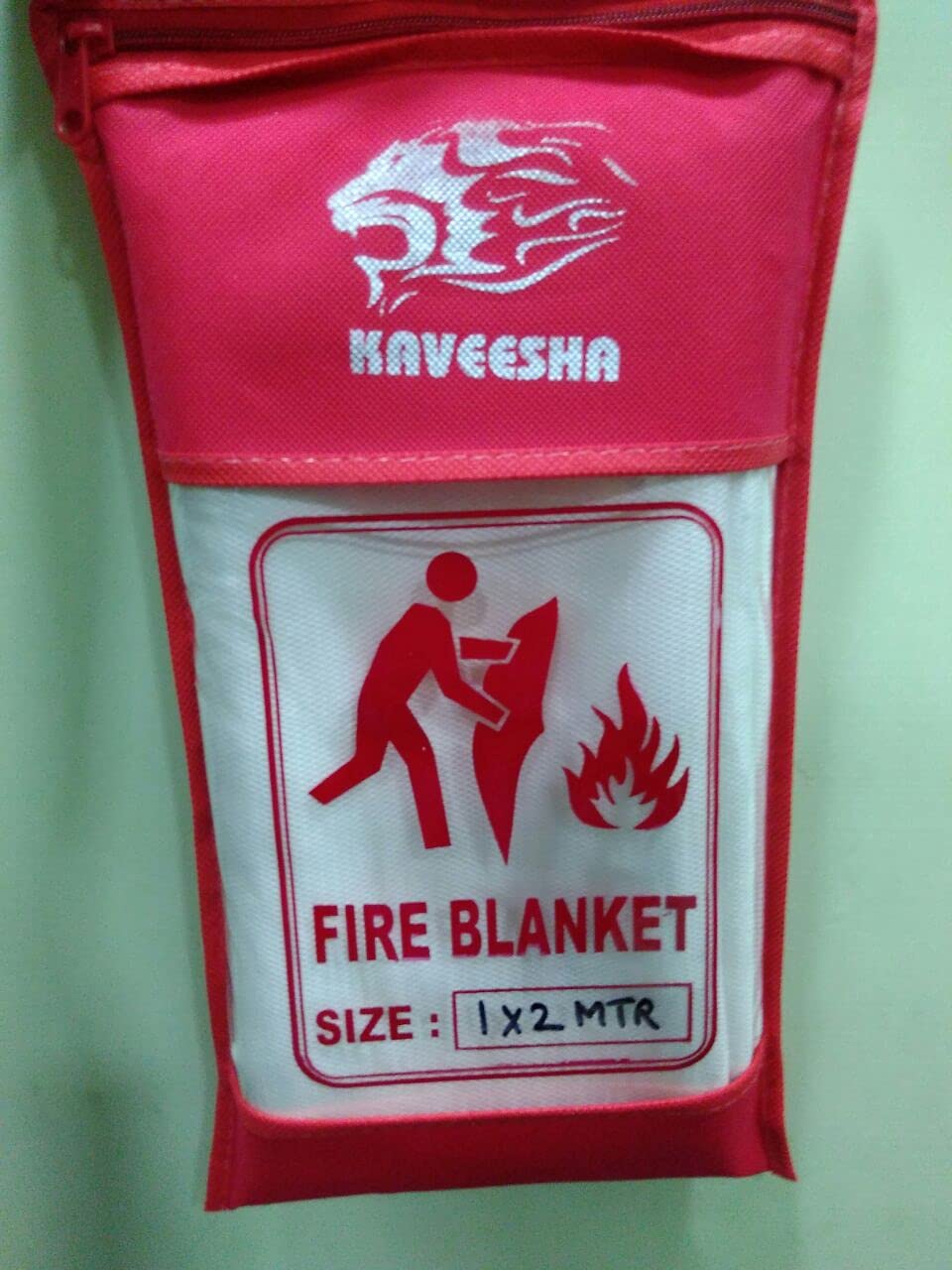 KAVEESHA Fire Blanket (1 x 2 m) Survival Fiberglass, Flame Retardant, Protection Fire Blanket Shelter Safety Cover for The Kitchen, Fireplace, Grill, Car, Camping, (Size-1 x 2 m) Pack of 2
