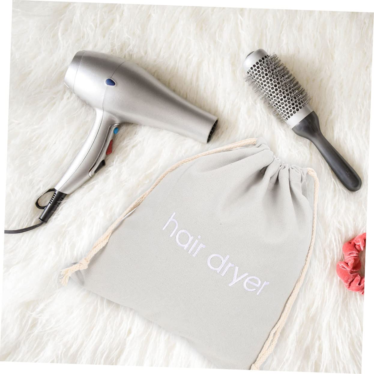 8 Piezas Bolsa De Almacenamiento para Secador De Pelo Bolsas De Maquillaje Portátiles a De Secador De Pelo Secador De Pelo o con Cordón Tela Viajar Universal Secadora