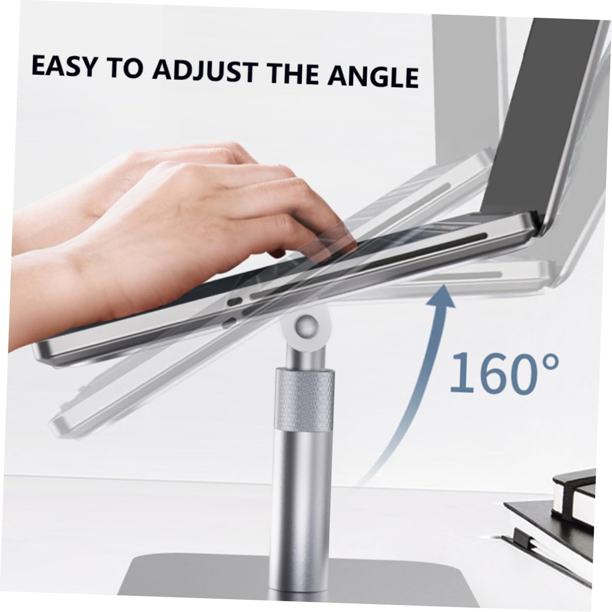 Operitacx Reggi PC Supporto per Laptop in Lega di Alluminio, Design Ergonomico e Area Ampia Sagomata, per Ufficio e Dissipazione del Calore
