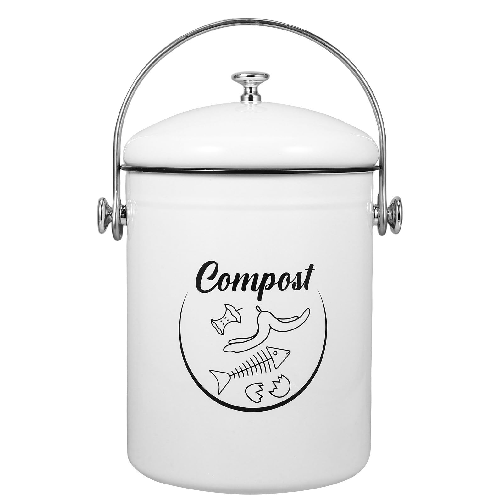 Contenedor de Compost de Cocina 5 L de Hierro con Tapa