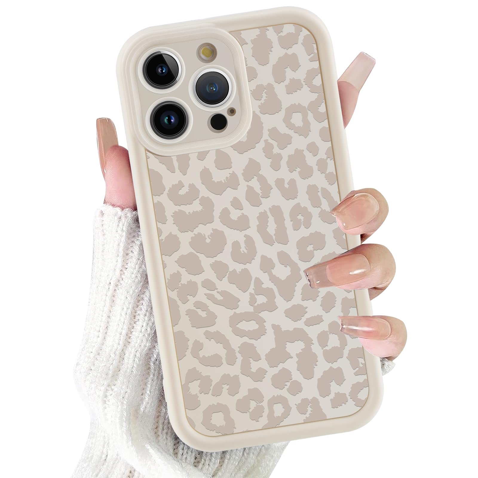 Bonita funda para iPhone 16 Pro de 6.3 pulgadas, diseño estético de leopardo negro, a prueba de golpes, suave, delgada, de TPU, para mujeres y niñas