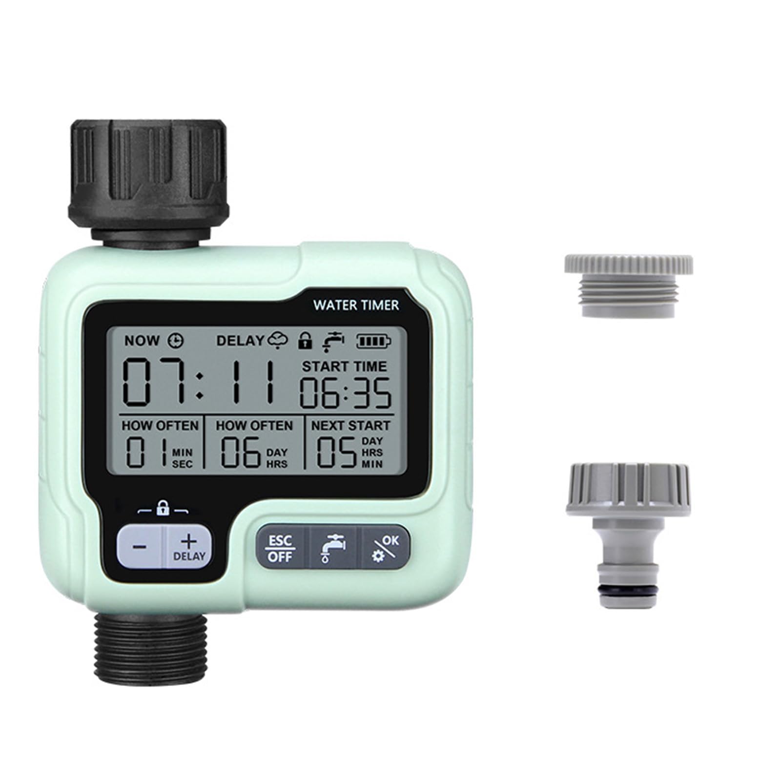 LCD Display Electronic Garden Watering Timer Automatic Irrigation Controller Intelligence Valves Water Control Device Plant Timer