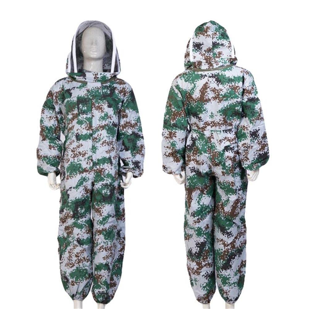 Apicultor camuflaje profesional mono traje de apicultura espacio traje con velo autosuficiente para abejas guardianes