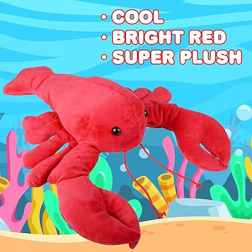 Miniatura 5 de ArtCreativity Juguete de peluche de langosta, 1 unidad, juguete de langosta suave para niños, lindos y adorables animales de peluche para niñas y