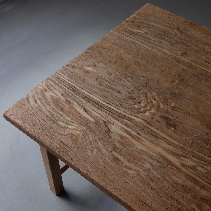 楢材＋ブナ材＋合板 古いセンターテーブル　座卓 ローテーブル 古家具 昭和レトロ 楢材＋ブナ材＋合板 古いセンターテーブル座卓 ローテーブル 古家具