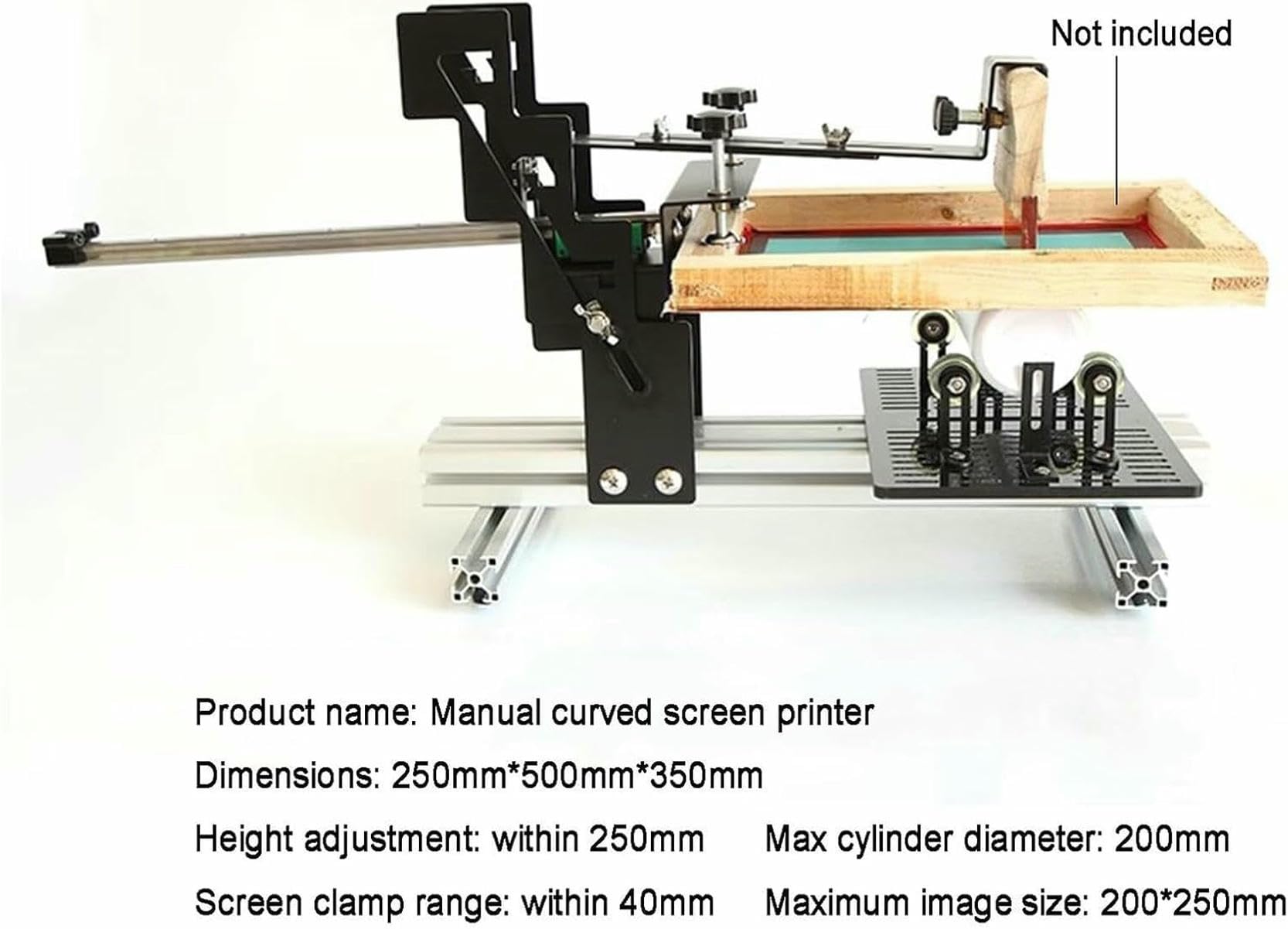 Cilindro manuale che timbra macchina con i rulli regolabili per stampa grafica fino a 200 × 250 millimetri