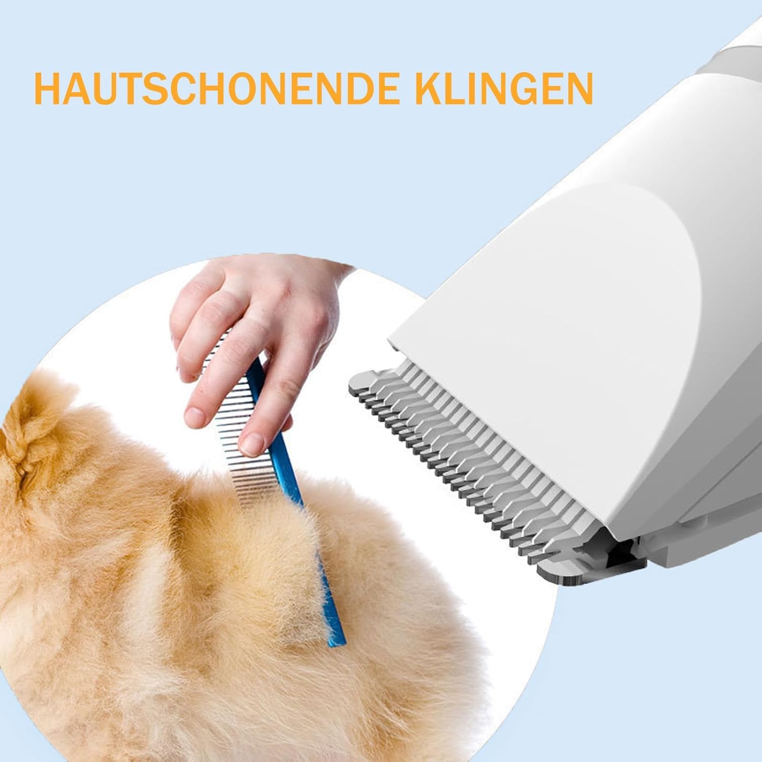 Hundepflege-Schermaschinen-Se, 4-in-1 Hundehaarschneidemaschine, Extra Leise Mit 4 Größen Trimmerkopf, Akku Hund Hundeschermaschine Für Pfoten, Augen, Ohren, Gesicht (1PC-Weiß)