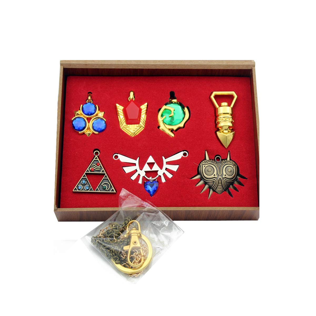 The Legend of Zelda Twilight Princess & Hylian Shield & Master Sword finest collection sets keychain/necklace/jewelry series