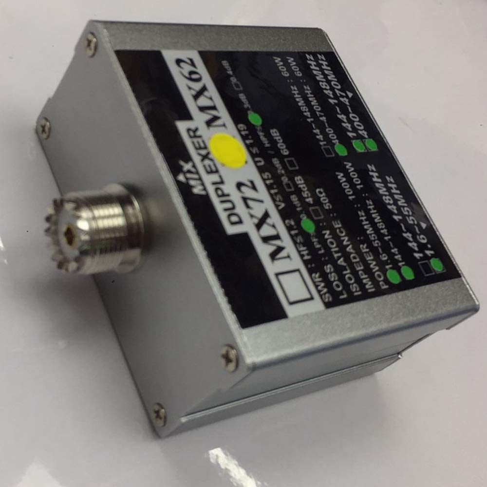 MX62 HAM - Combinación de antena lineal para estación de tránsito dúplexor con frecuencia diferente (HF/VHF/UHF)