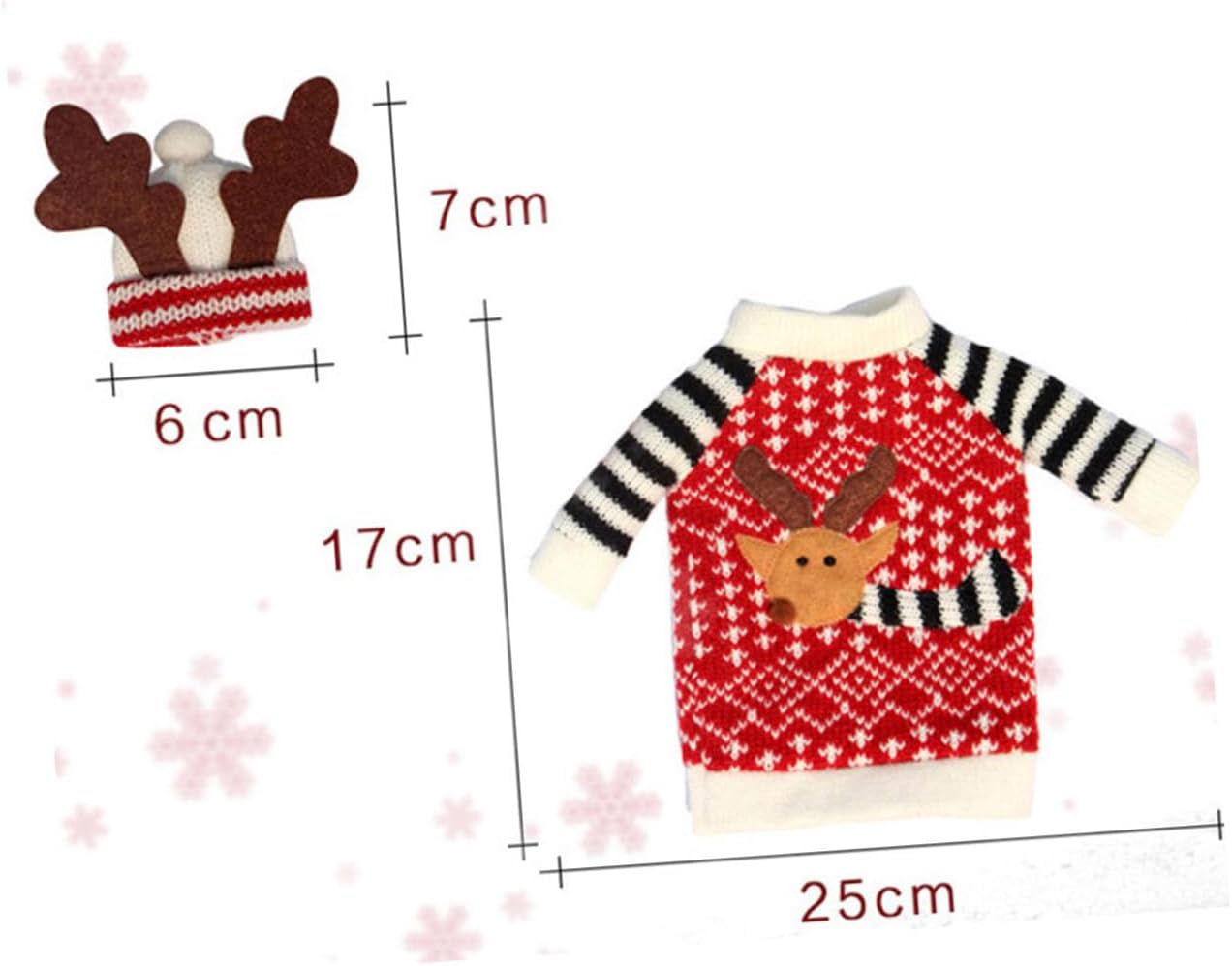 IMIKEYA 2pcs Christmas Bottle Set Christmas Wine Bottle Costume Christmas Wine Bottle Covers Sweater Christmas Decor Christmas Ornament Christmas Bottle Cover Bottle Decoration