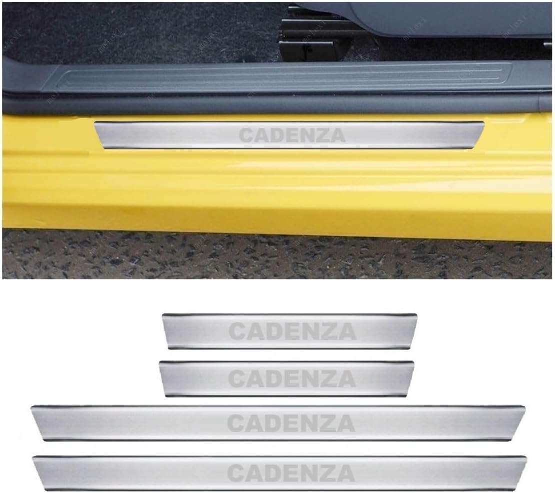 MELEXI Chrome Door SILL Protector 4 Door S.Steel Compatible with KIA Cadenza 2014 to 2020