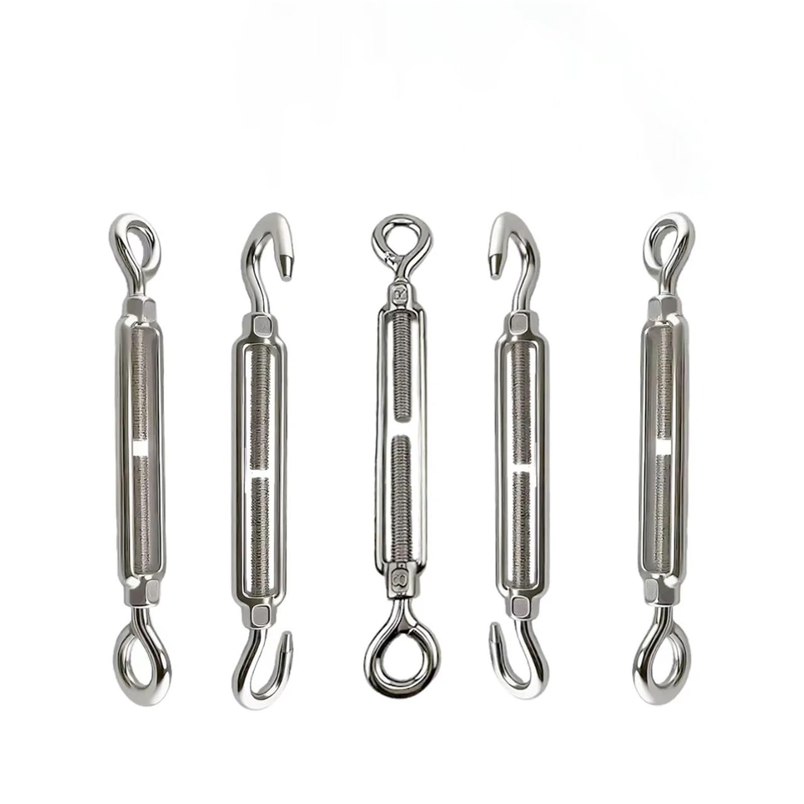 6 uds M4-M16304 ganchos de acero inoxidable y tensor tensión cuerda alambre con ojo Para Cable(Color 3,M16)