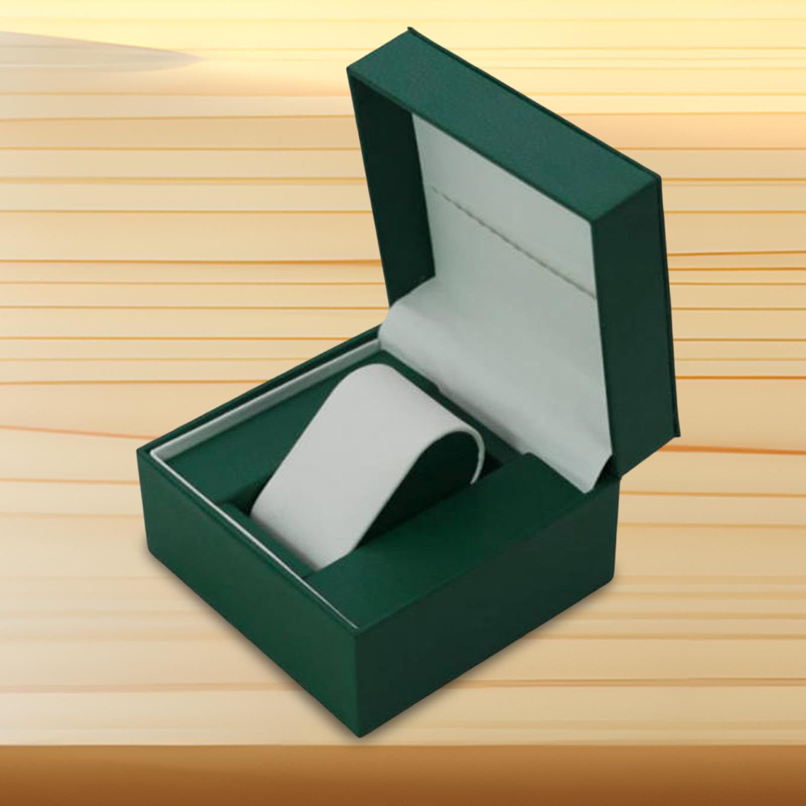 jojomis Luxury Portable Watch Storage Box Jewelry Organizer Case for Earrings Pendant Compact 3.94x4.33x2.95 inch PU Leather