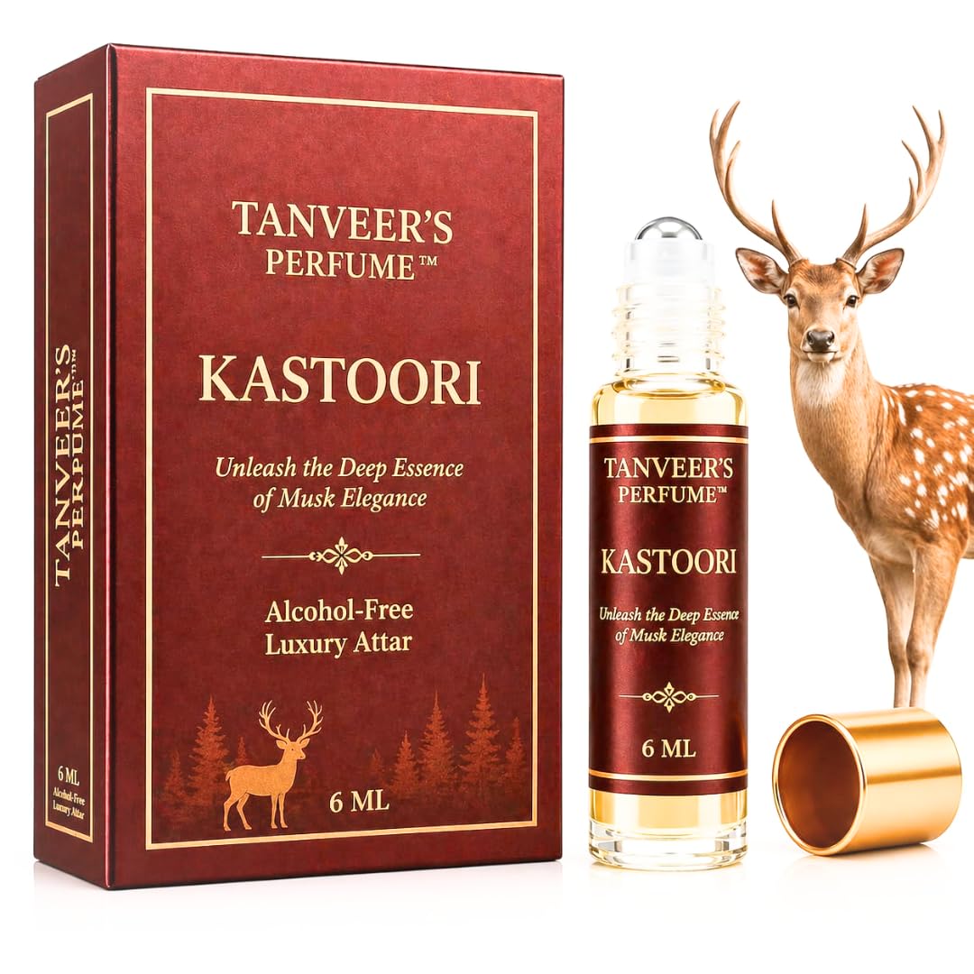 Tanveer’s Perfume Kastoori Attar | Alcohol-Free Luxury Concentrated Attar Perfume Oil | Rich & Elegant Musk Fragrance | Long-Lasting Ittar Roll-On for Men & Women | 6 ML-image-49