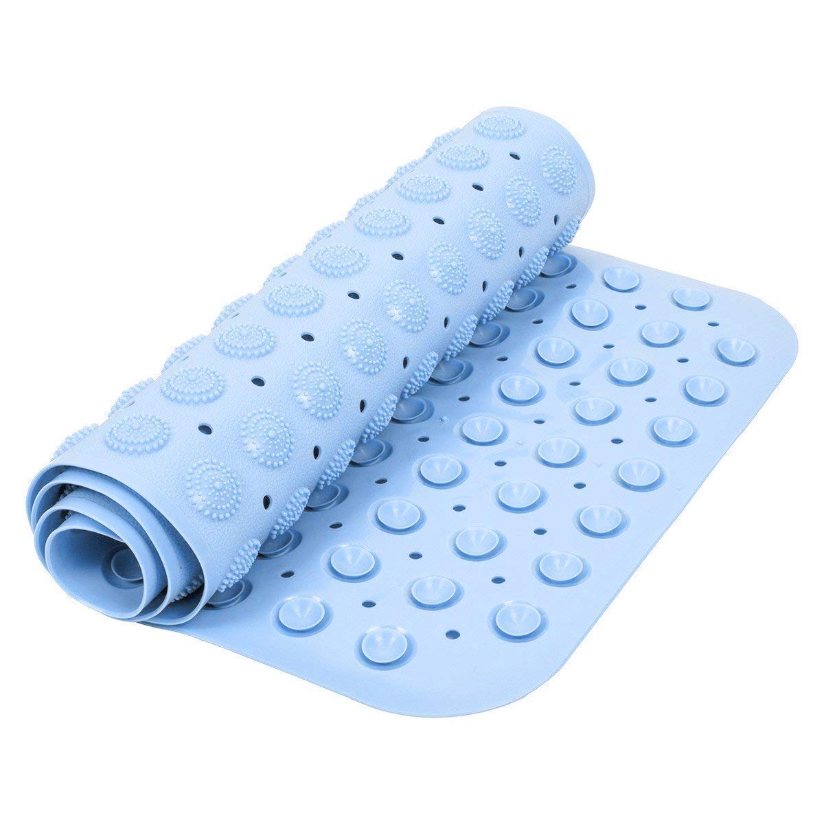 Chhotu BPA, Latex and Phthalate-Free PVC Non-Slip Antibacterial Bath Tub Mat with Sucker (40 X 70 cm, Multi Colors)