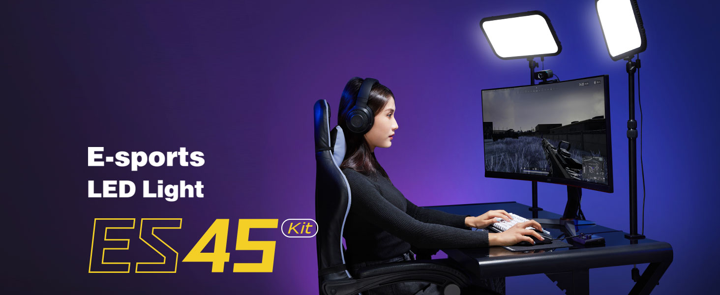 Godox ES45 Luce LED Per Streaming - 2500 Lumen, Regolabile, Con App E Supporto - Foto 14