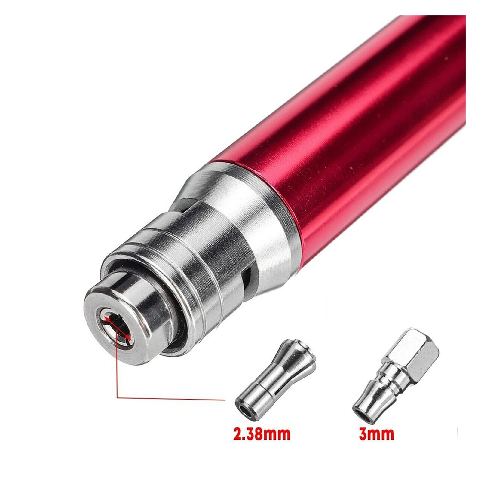 Drucklufthammer, Schleifen Polieren Professionelle Gravur Micro Air Grinder Set Schneiden Bleistift Fräsen Handpneumatisches Elektrowerkzeug mit Schraubenschlüssel