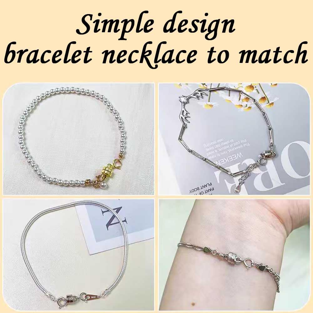 10 Fermoirs Magnétiques Forts Pour Collier Ou Bracelet - Ton Argent - Vintage