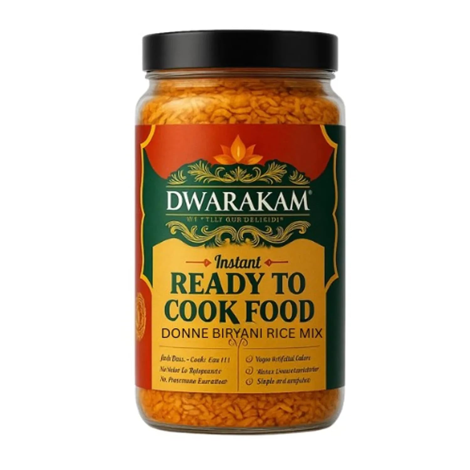 Dwarakam Veg Donne Biryani Ready to Cook Rice Mix | Aromatic South Indian Style Biryani | 500g-image-13