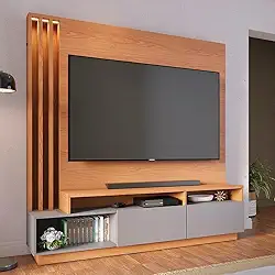 Estante Home Theater com Led Para TV até 75 Polegadas 2 Portas Humaitá
