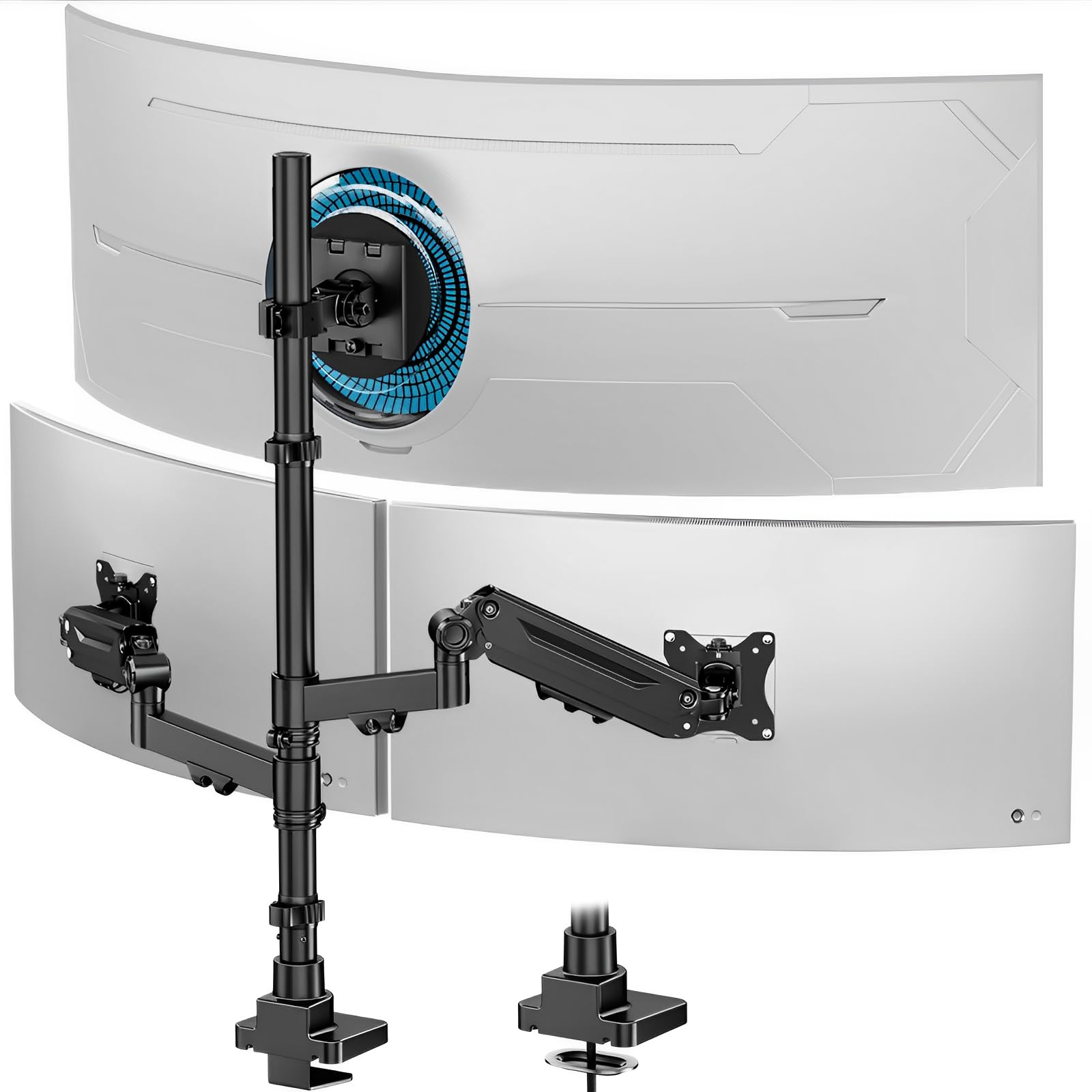 Amazon.co.jp: WORLDLIFT PC モニターアーム 3画面 17～49インチ対応