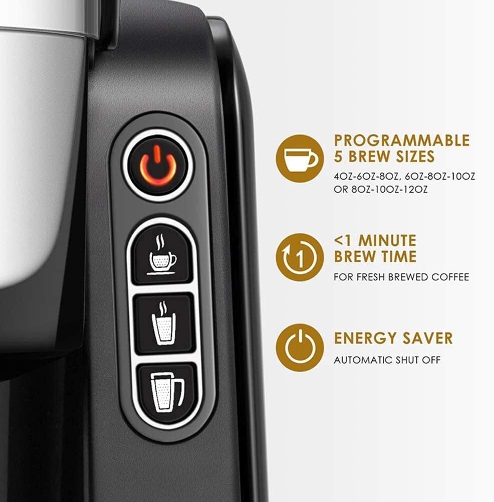 Cafetera, K-Cup Cápsula Máquina de café 3Bar Cafetera automática Taza Grande Té de Leche automático Máquina de Bebidas Calientes Máquina Comercial Todo en uno (Color : Red)