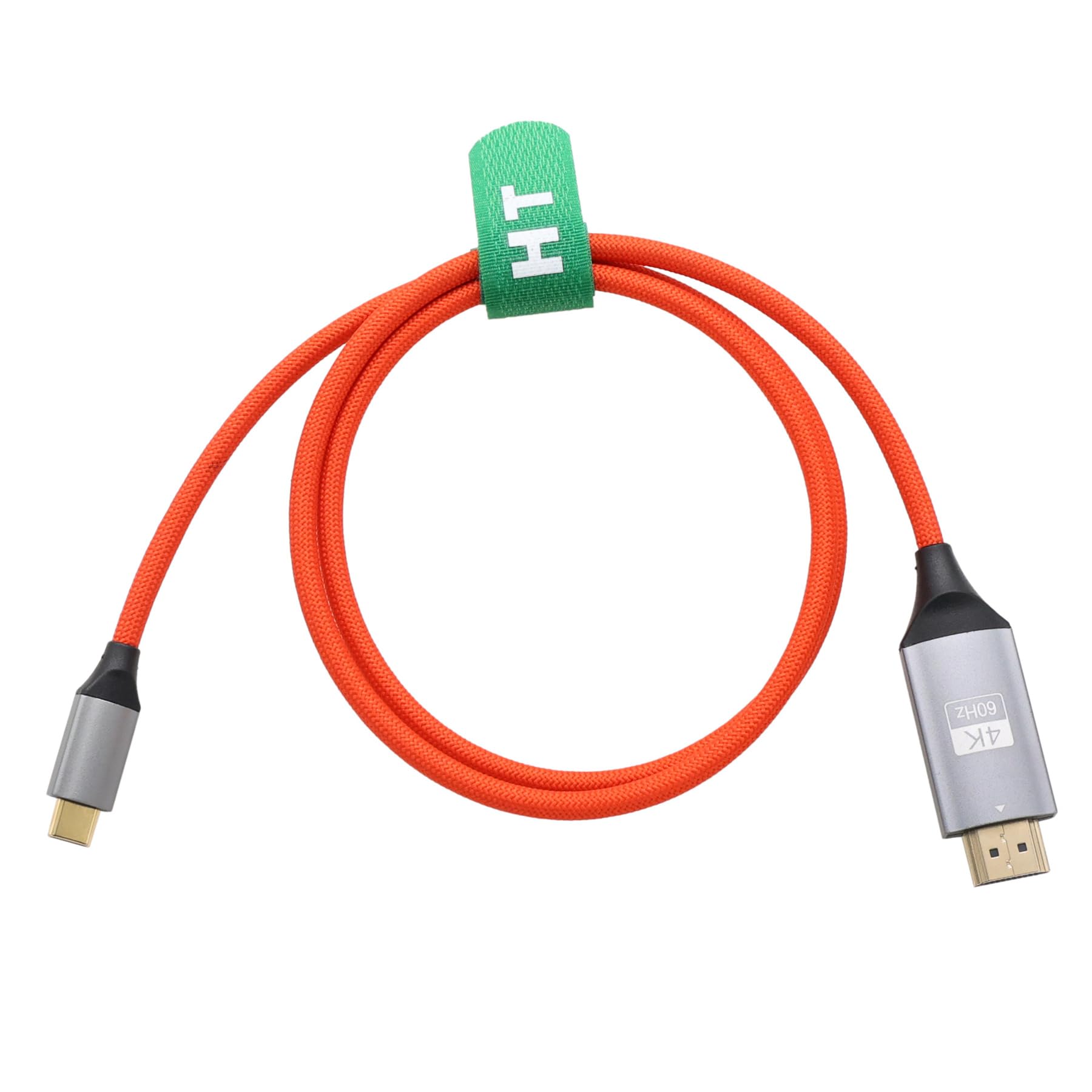 HangTon Cavo USB tipo C a HDMI 4K 60Hz per duplicazione schermo, iPhone 15/16, MacBook Pro/Air, Dell, Lenovo, laptop, telefono a TV, monitor, proiettore, display, rosso, intrecciato, 1,8 m