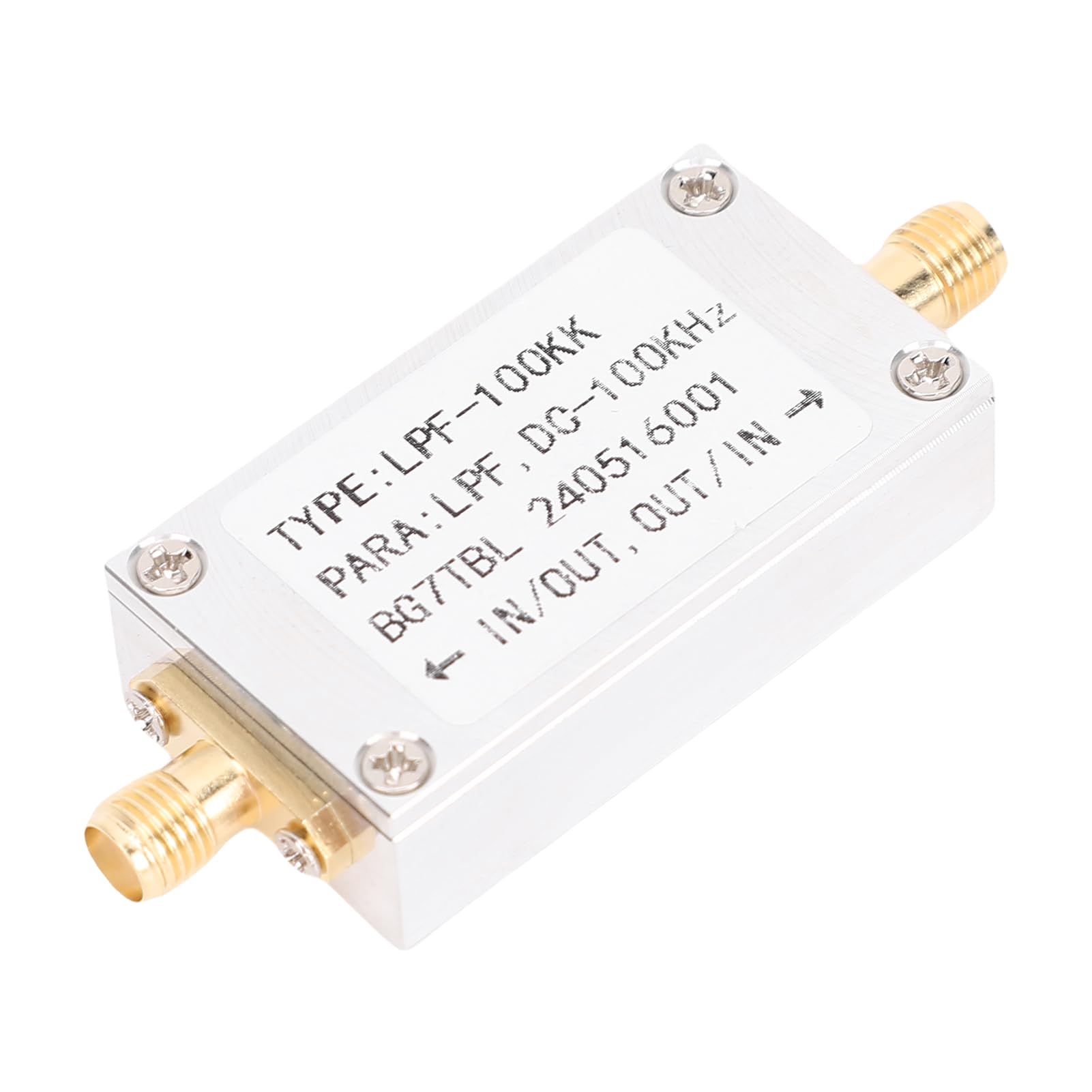 Generic 100KHZ Tiefpassbandfiltermodul SMA 100K Tiefpassfilter Stabile Signalübertragung Aluminiumlegierung