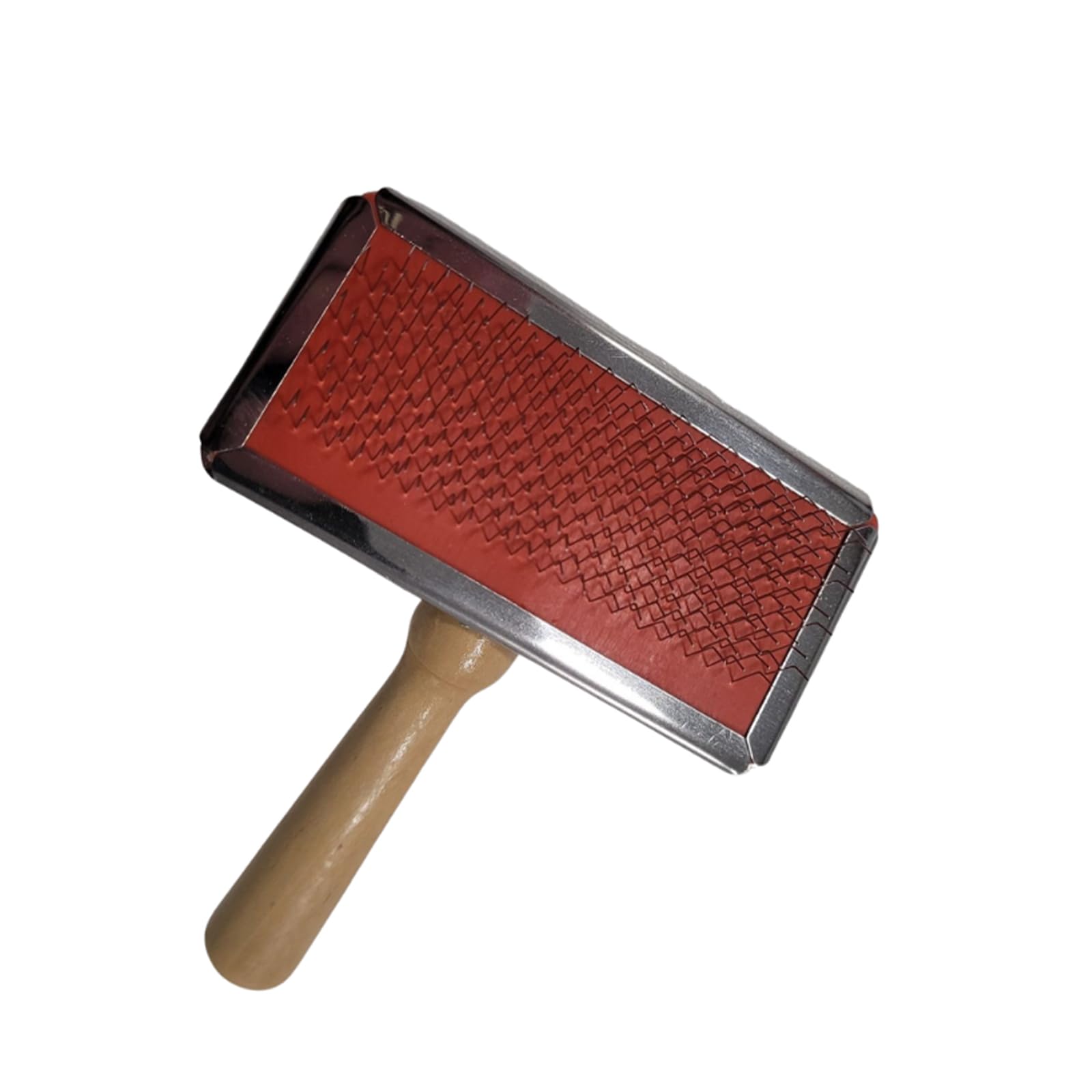 Sheepskin Rug Brush for Wool Care and Maintenance – Gentle Slicker Brush for Fluffing Shearling Rugs, Cushions and Throws – Durable Handle with Fine Metal Pins for Home Use