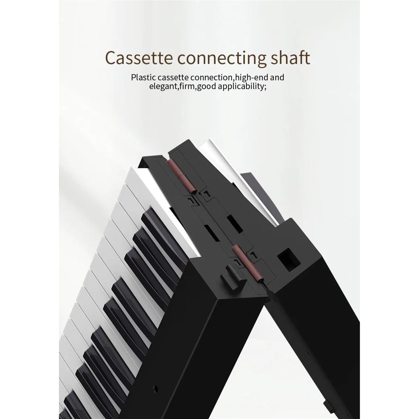 Elektroniczne Cyfrowe Pianino Wielofunkcyjny Elektroniczny Syntezator Muzyczny Składany Fortepian 88 Klawiszy Cyfrowy Instrument Klawiszowy USB Prezent(Black,UK)