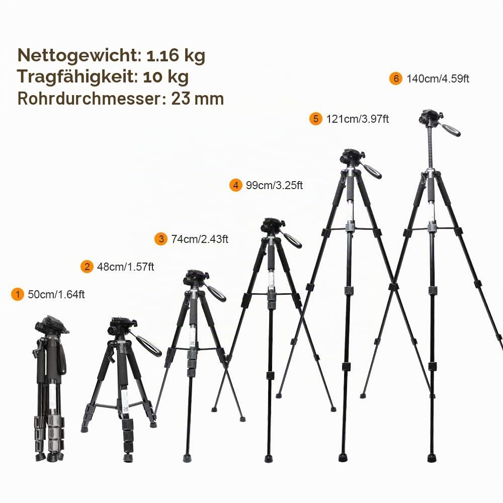 Huepar 143cm / 56" Stativ für Kreuzlinienlaser, TPD14