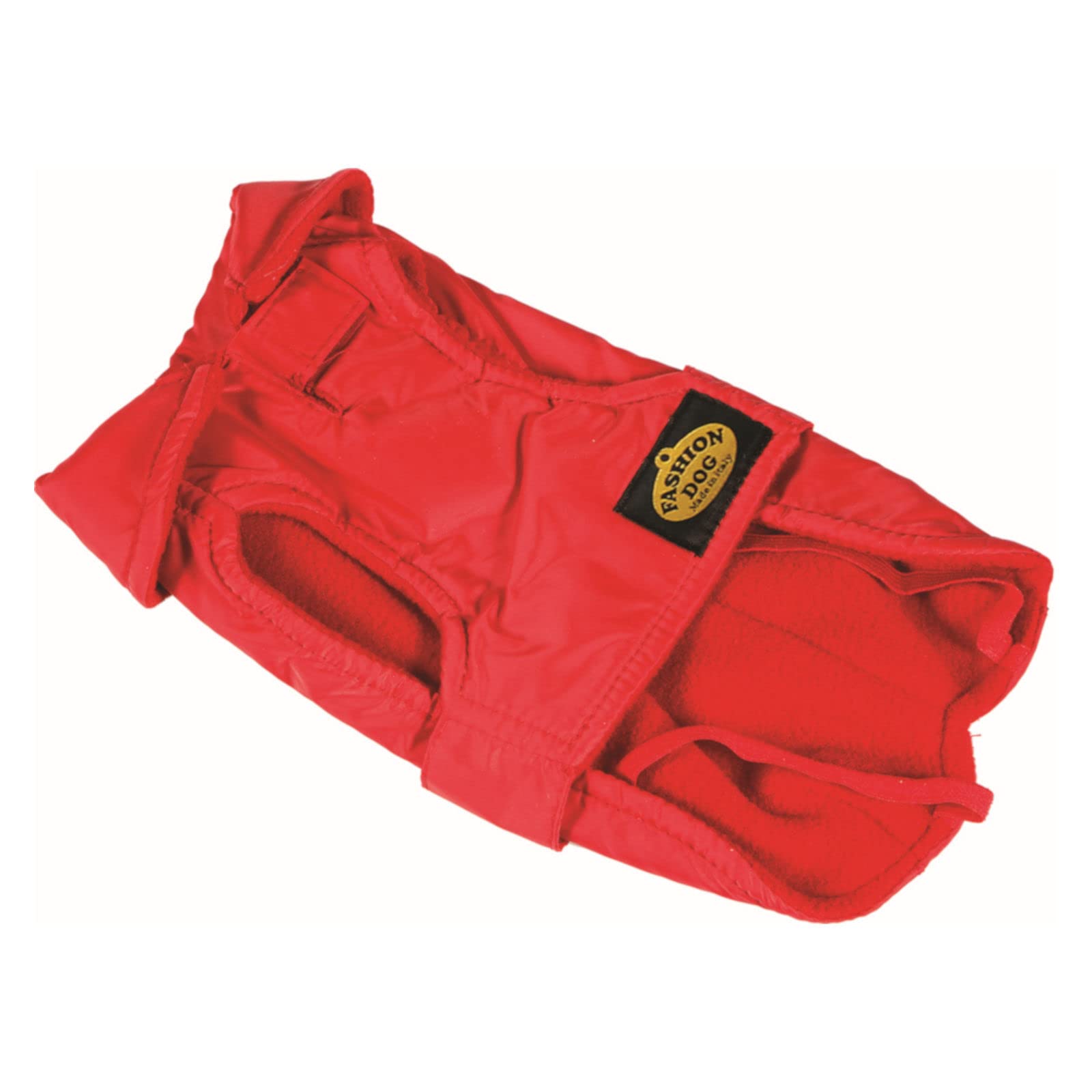 Fashion Dog Impermeabile per cani con fodera in pile – Rosso – 51 cm