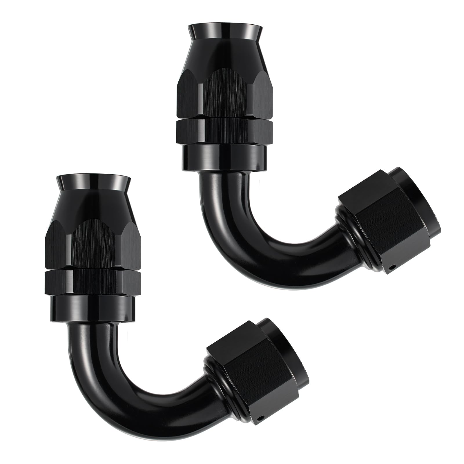 EVIL ENERGY 10AN PTFE Fitting Hose End Fitting 120 Degree Black for PTFE Hose Only 2PCS