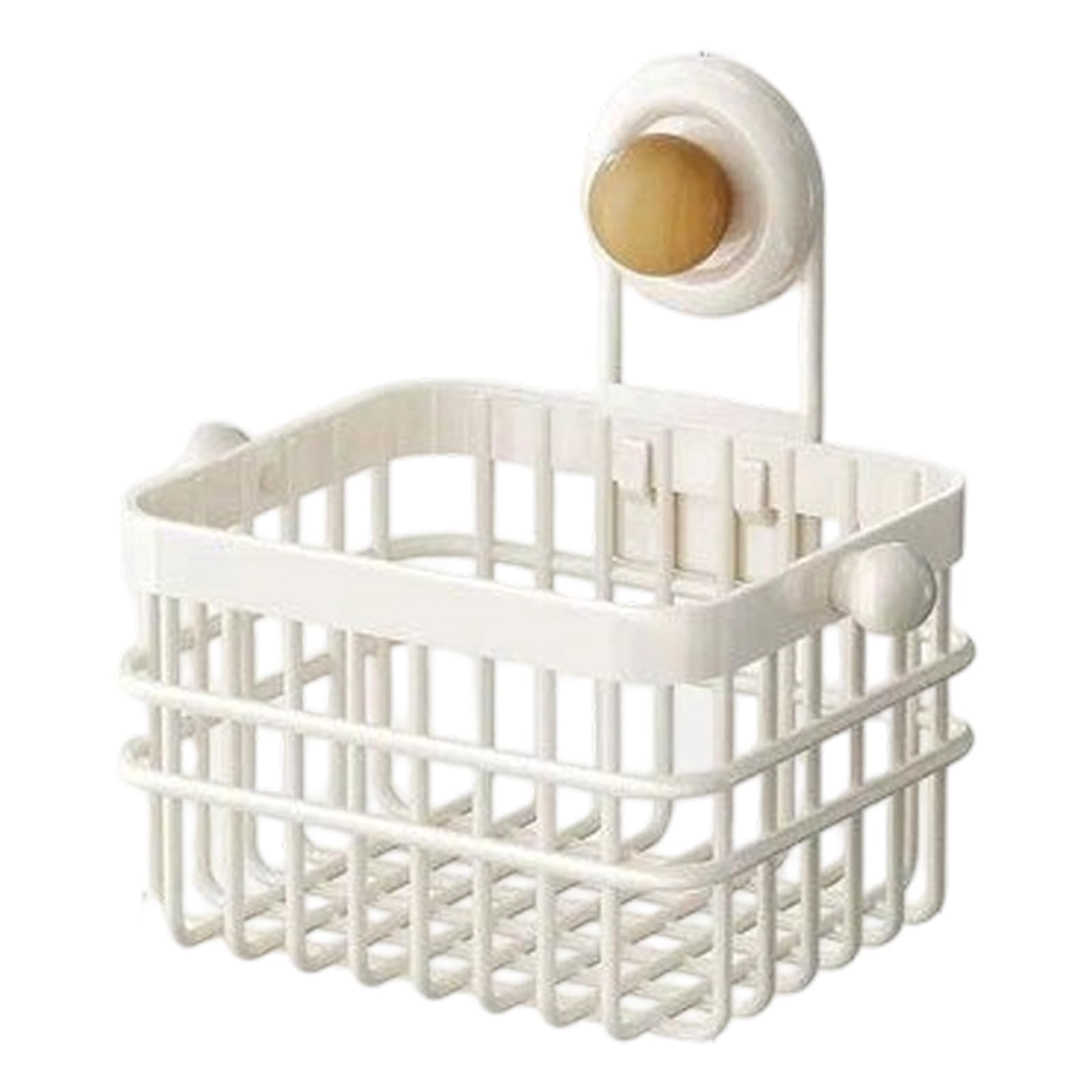 Zeiwohndc Bathroom Suction Cup Basket for Shower Storage of Toiletries and Clean Items Kitchen Storage Basket